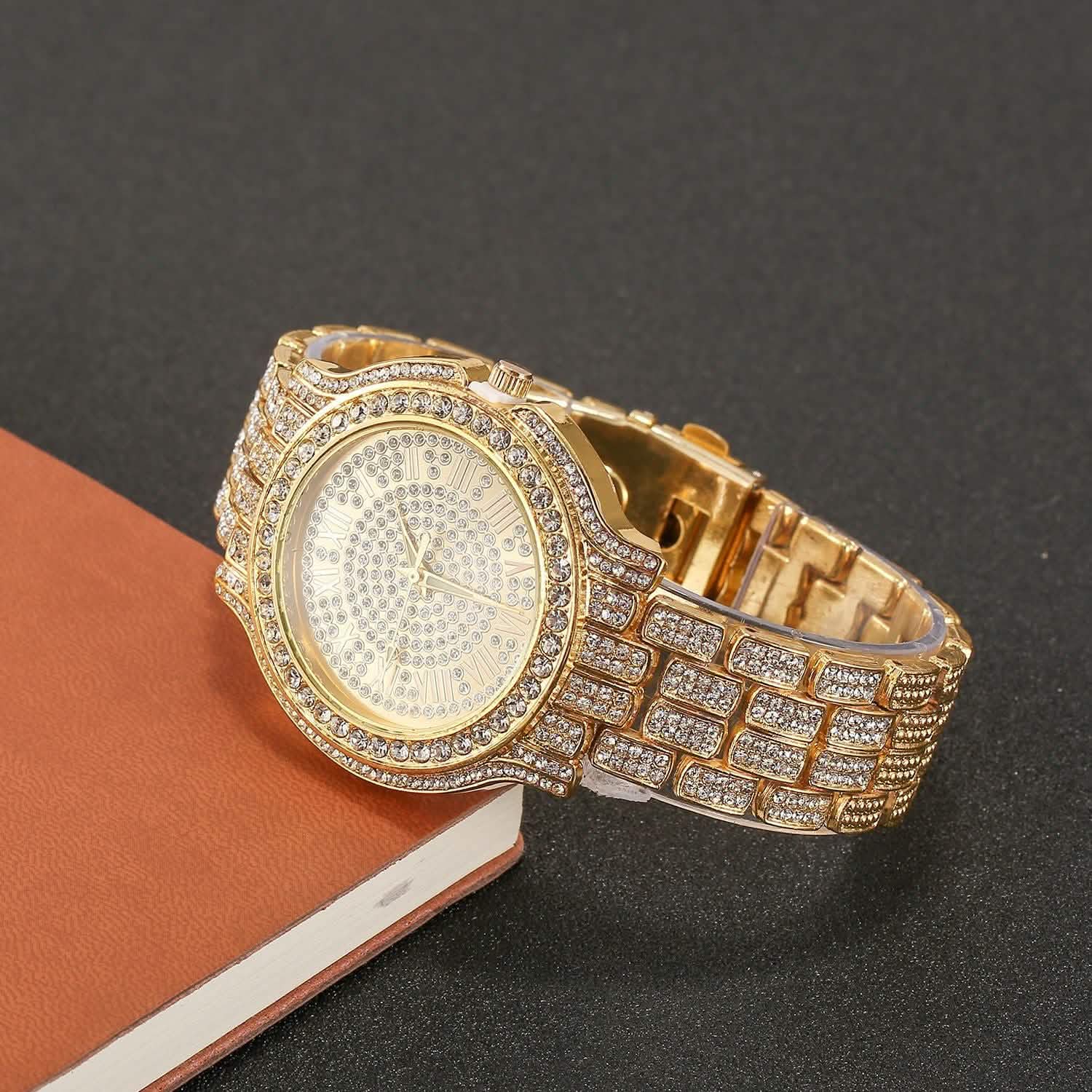 Luxury Crystal Rhinestone Quartz Watch Men's Shoes & Accessories - DailySale