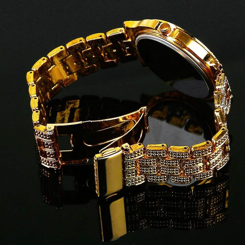 Luxury Crystal Rhinestone Quartz Watch Men's Shoes & Accessories - DailySale