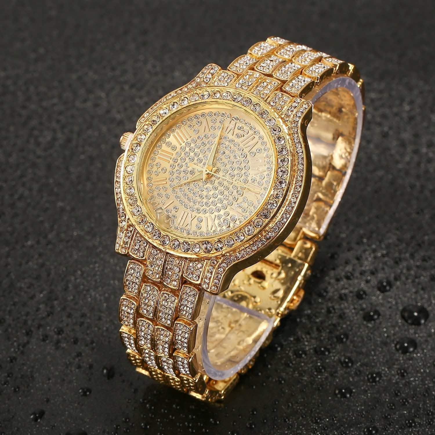 Luxury Crystal Rhinestone Quartz Watch Men's Shoes & Accessories - DailySale