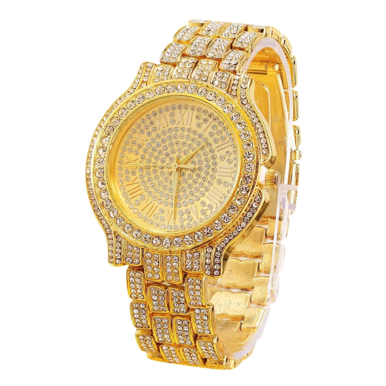 Luxury Crystal Rhinestone Quartz Watch Men's Shoes & Accessories - DailySale