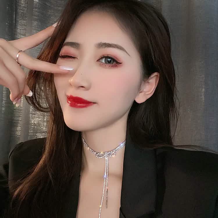 Luxury Trendy Crystal Choker Necklace Clavicle Chain Necklace For Women Wedding Fashion Jewelry Collar Necklaces - DailySale