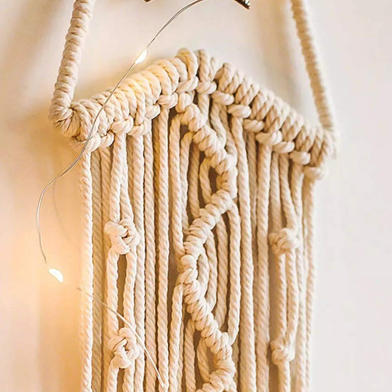 Macrame Woven Wall Hanging Boho Tapestry Moon Star Dreamcatcher Home Decor Furniture & Decor - DailySale