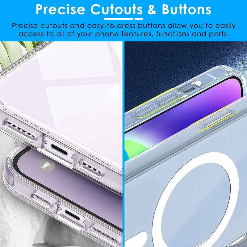 Magnetic Clear Phone Case Shockproof Transparent Phone Cover Mobile Accessories - DailySale
