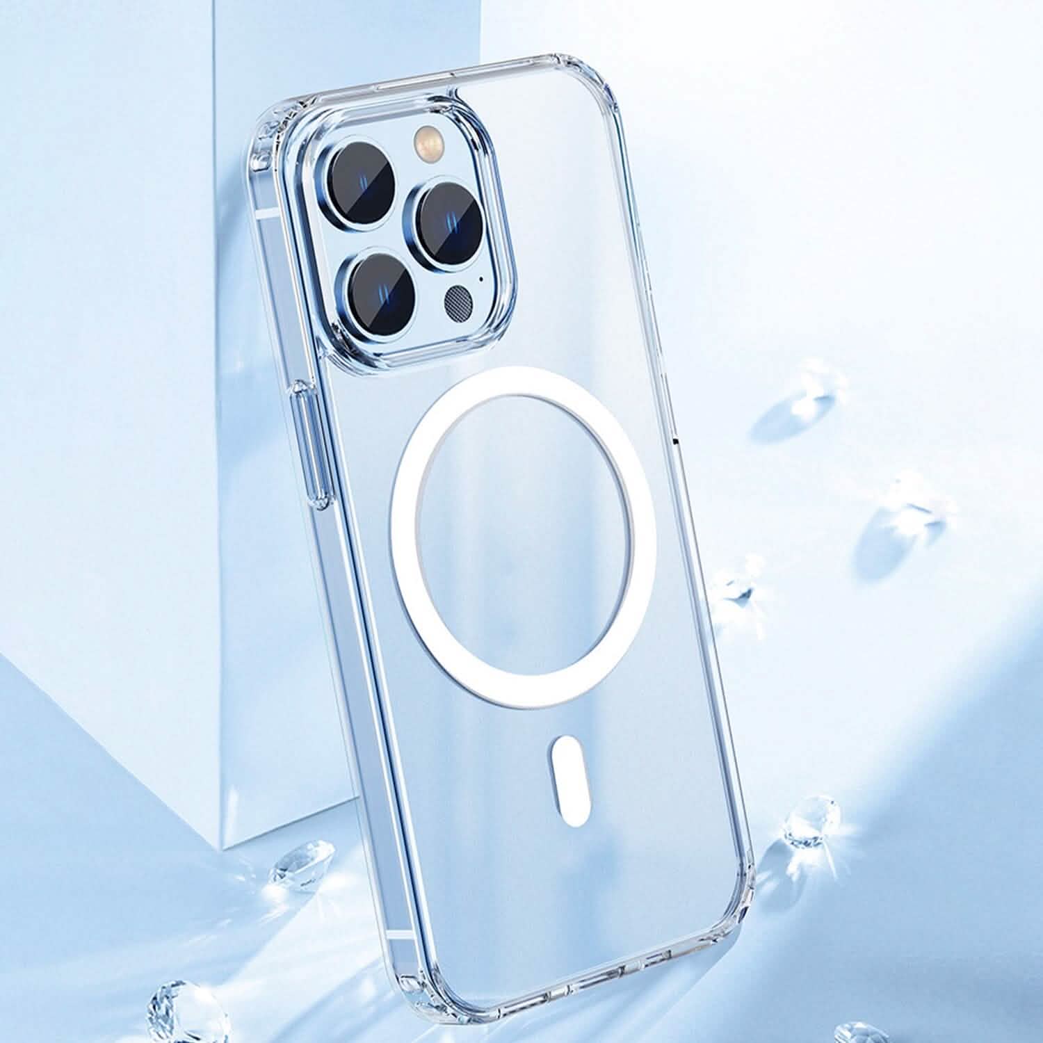 Magnetic Clear Phone Case Shockproof Transparent Phone Cover Mobile Accessories - DailySale