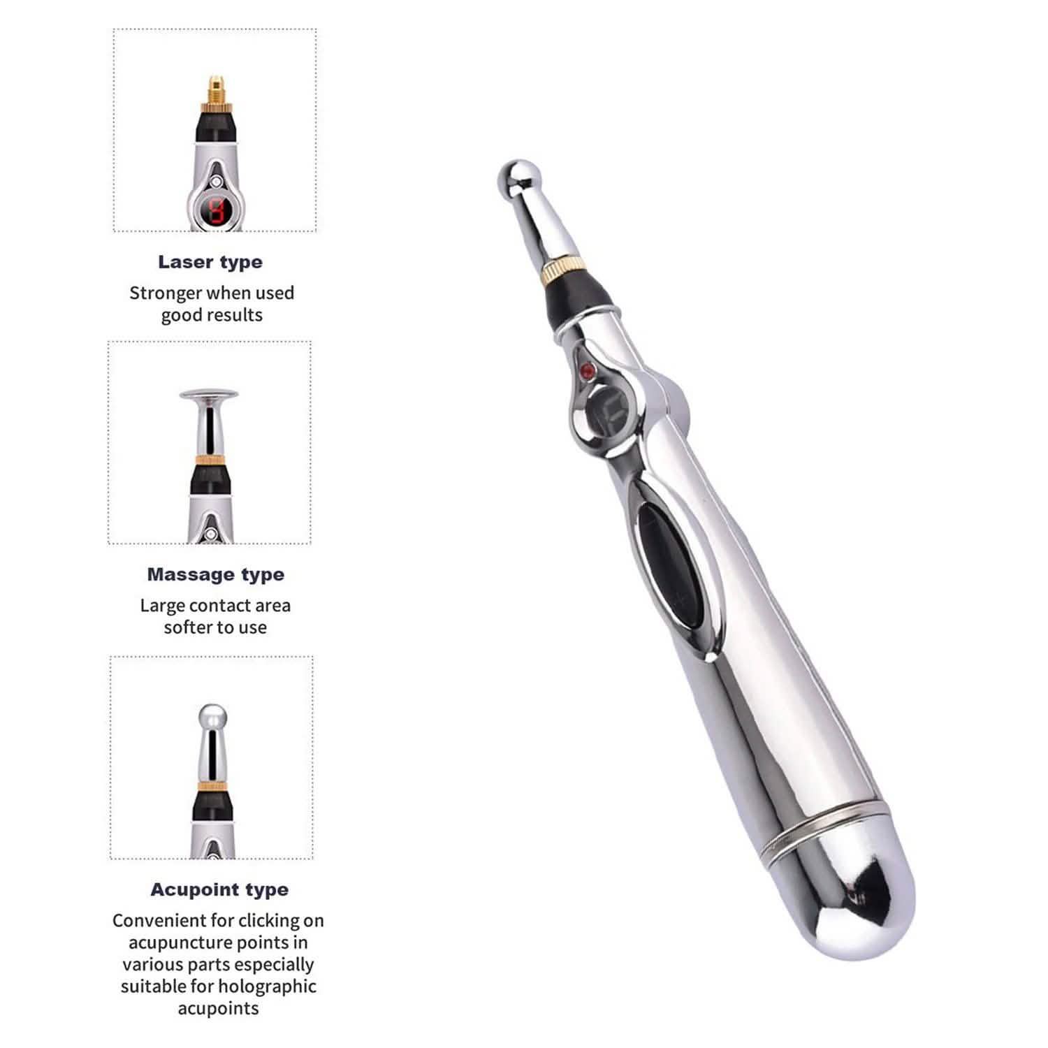 Magnetic Electric Acupuncture Meridians Laser Therapy Heal Massage Pen Wellness - DailySale