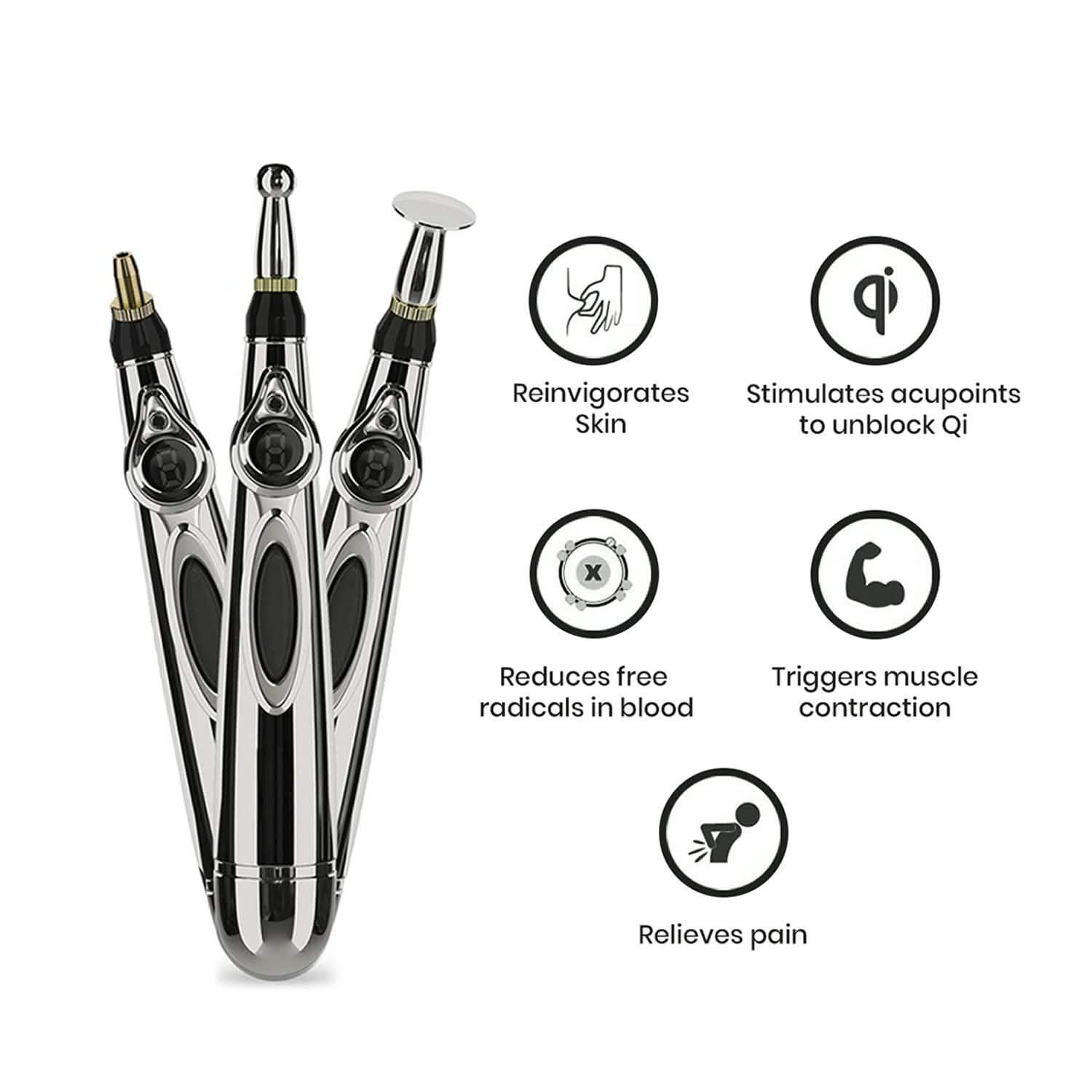 Magnetic Electric Acupuncture Meridians Laser Therapy Heal Massage Pen Wellness - DailySale