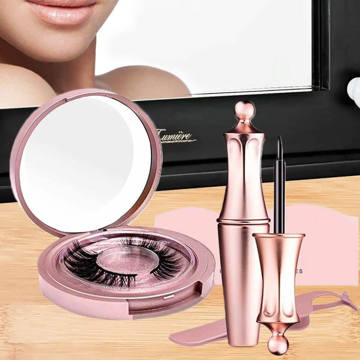 Magnetic Eyeliner with 3D Magnetic Eyelashes & Tweezers Kit Beauty & Personal Care - DailySale