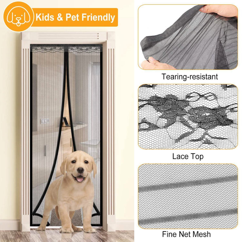 Magnetic Screen Door Hands-free Fly Mesh Door Curtain Pest Control - DailySale