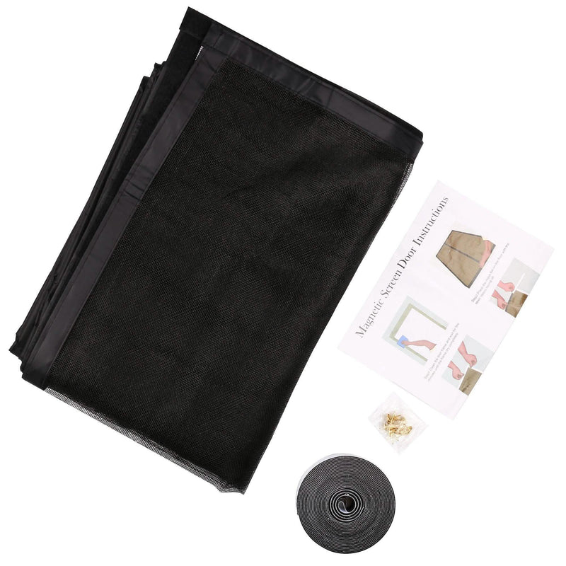 Magnetic Screen Door With Durable Fiberglass Mosquito Mesh Curtain Garden & Patio - DailySale