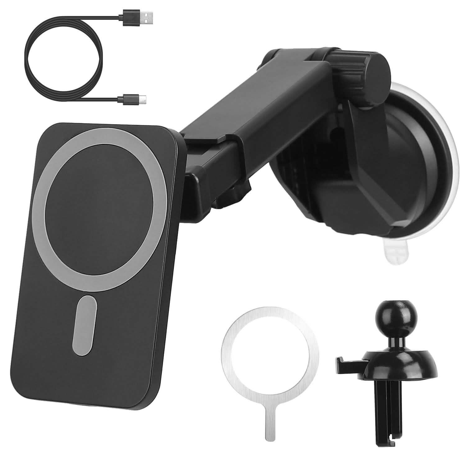 Magnetic Wireless Charger MagSafe Car Phone Mount Air Vent Holder Automotive - DailySale