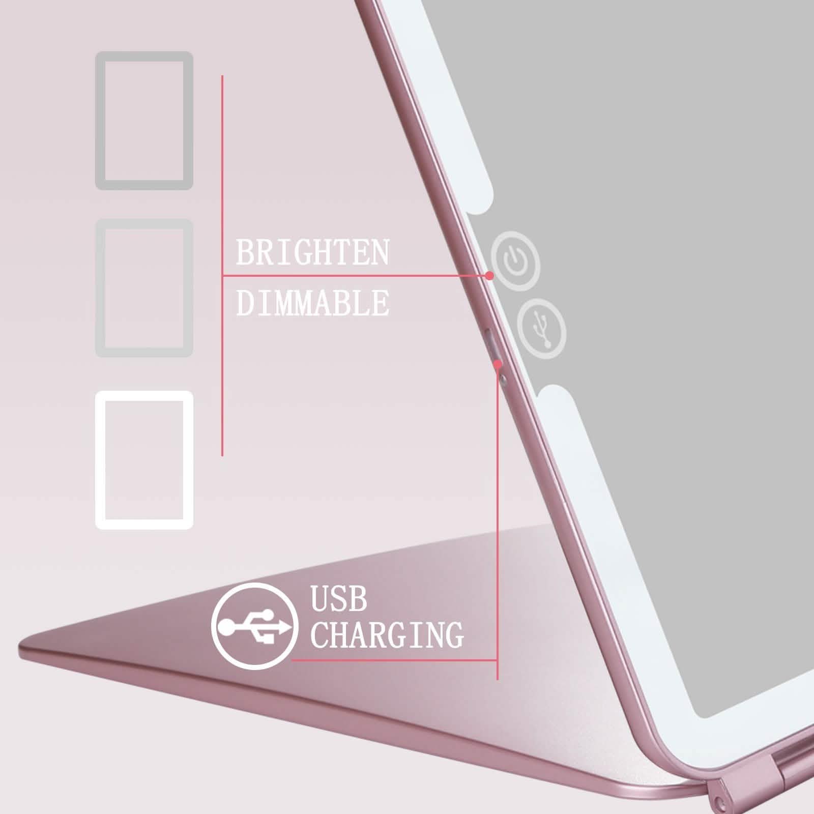 Magnifier USB Charging LED Makeup Mirrors Beauty & Personal Care - DailySale