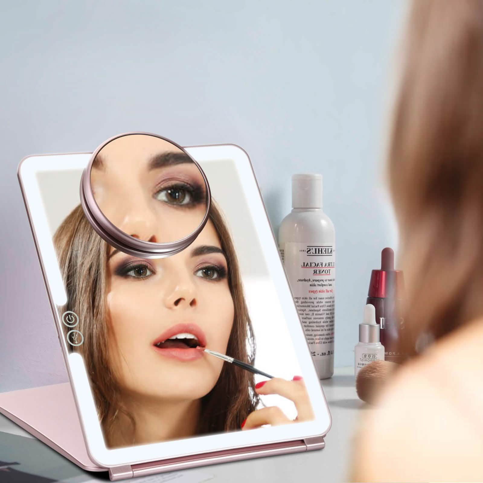 Magnifier USB Charging LED Makeup Mirrors Beauty & Personal Care - DailySale