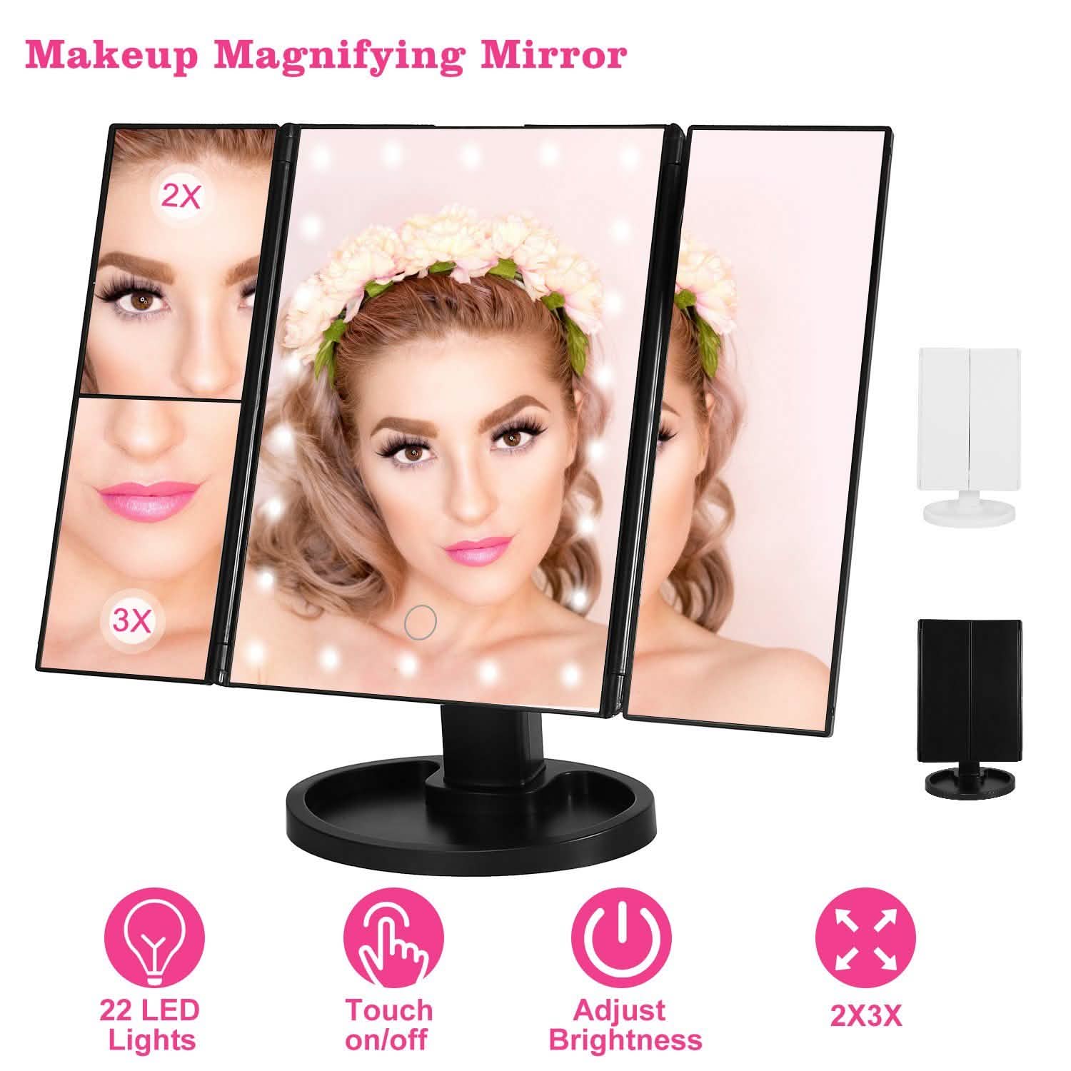 Make Up Mirror with 22 LED Lights Beauty & Personal Care - DailySale