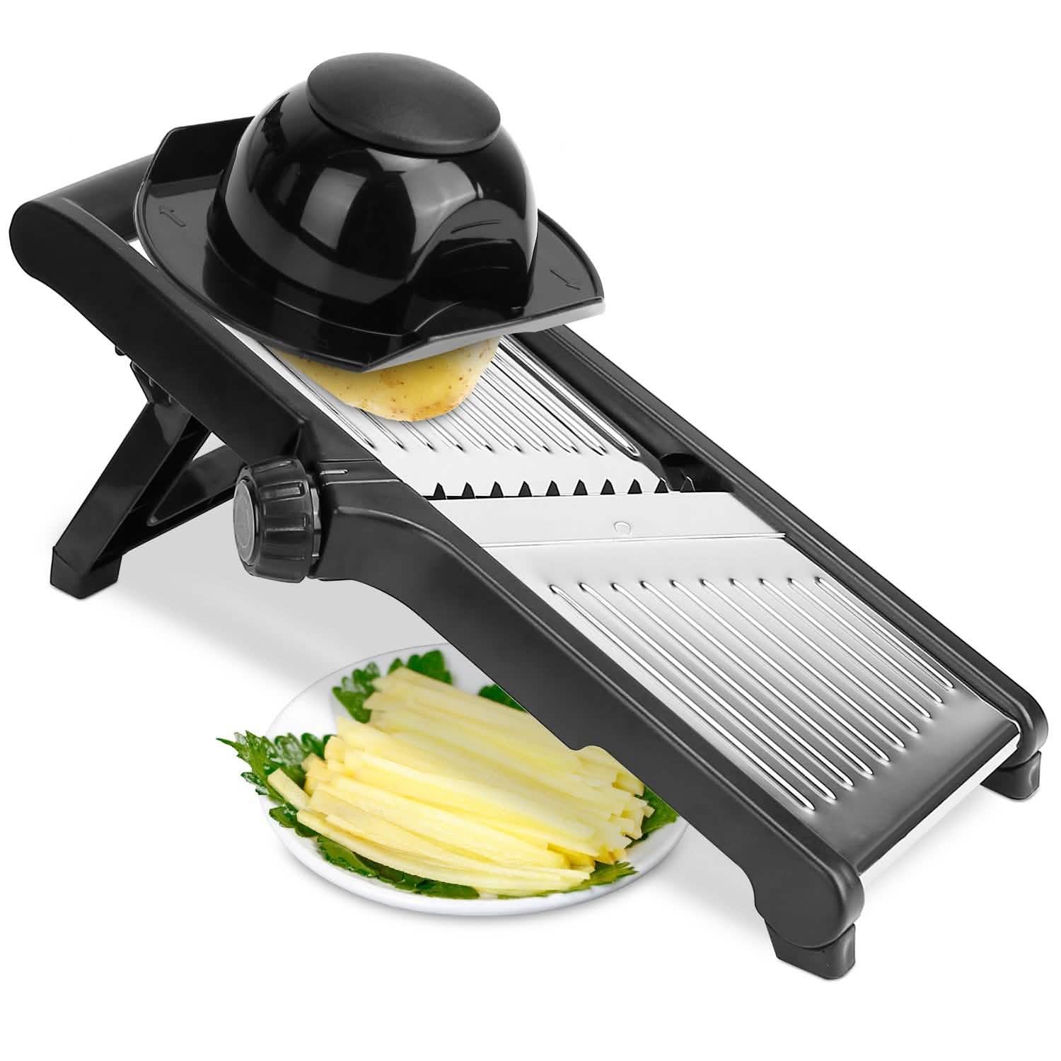 Mandoline Stainless Steel Food Slicer with 5 Adjustable Blades Kitchen Tools & Gadgets - DailySale