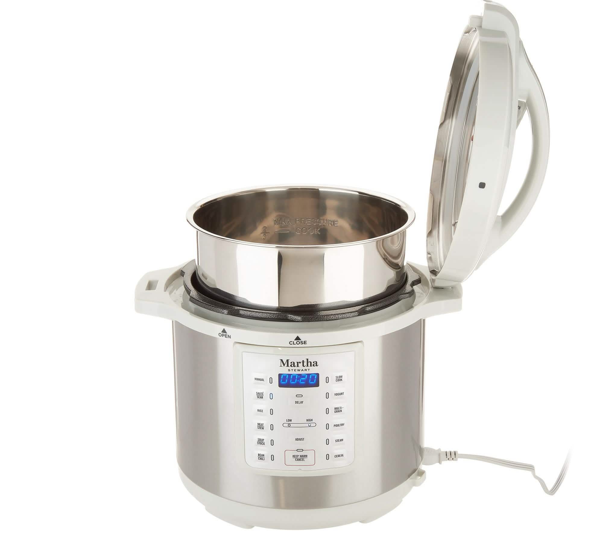Martha Stewart 8-qt 7-in-1 Digital Stainless Steel Pressure Cooker Kitchen & Dining - DailySale