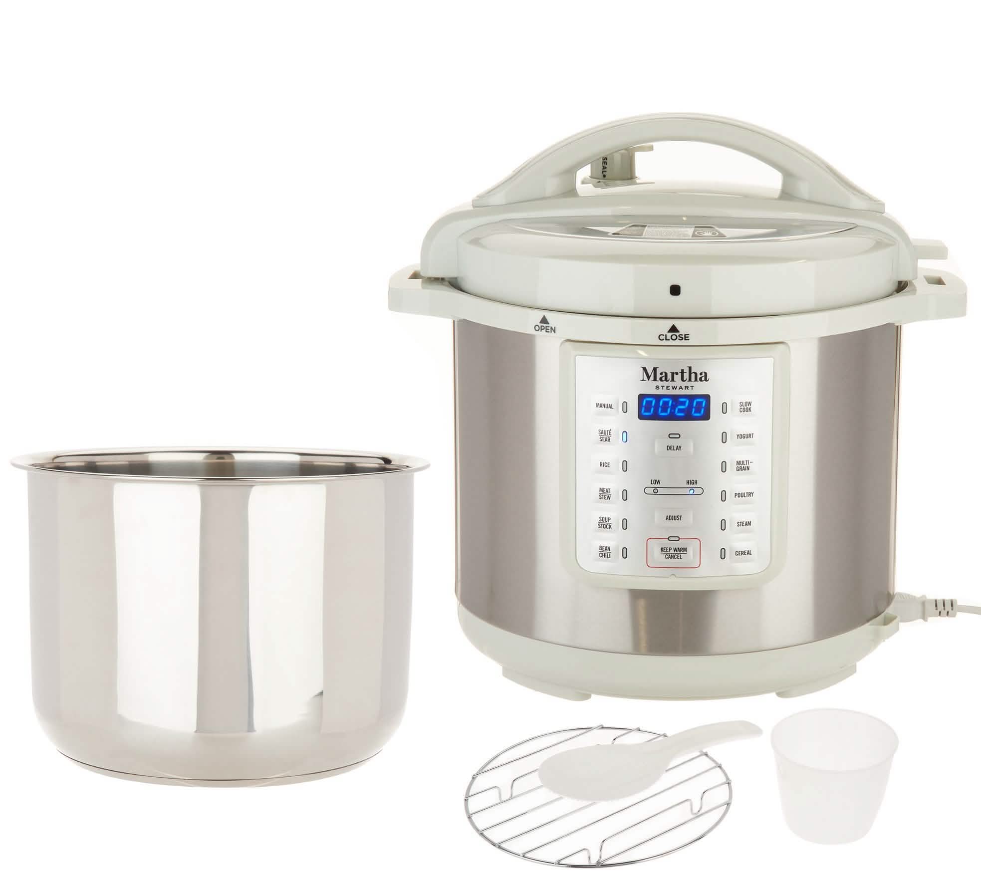 Martha Stewart 8-qt 7-in-1 Digital Stainless Steel Pressure Cooker Kitchen & Dining - DailySale