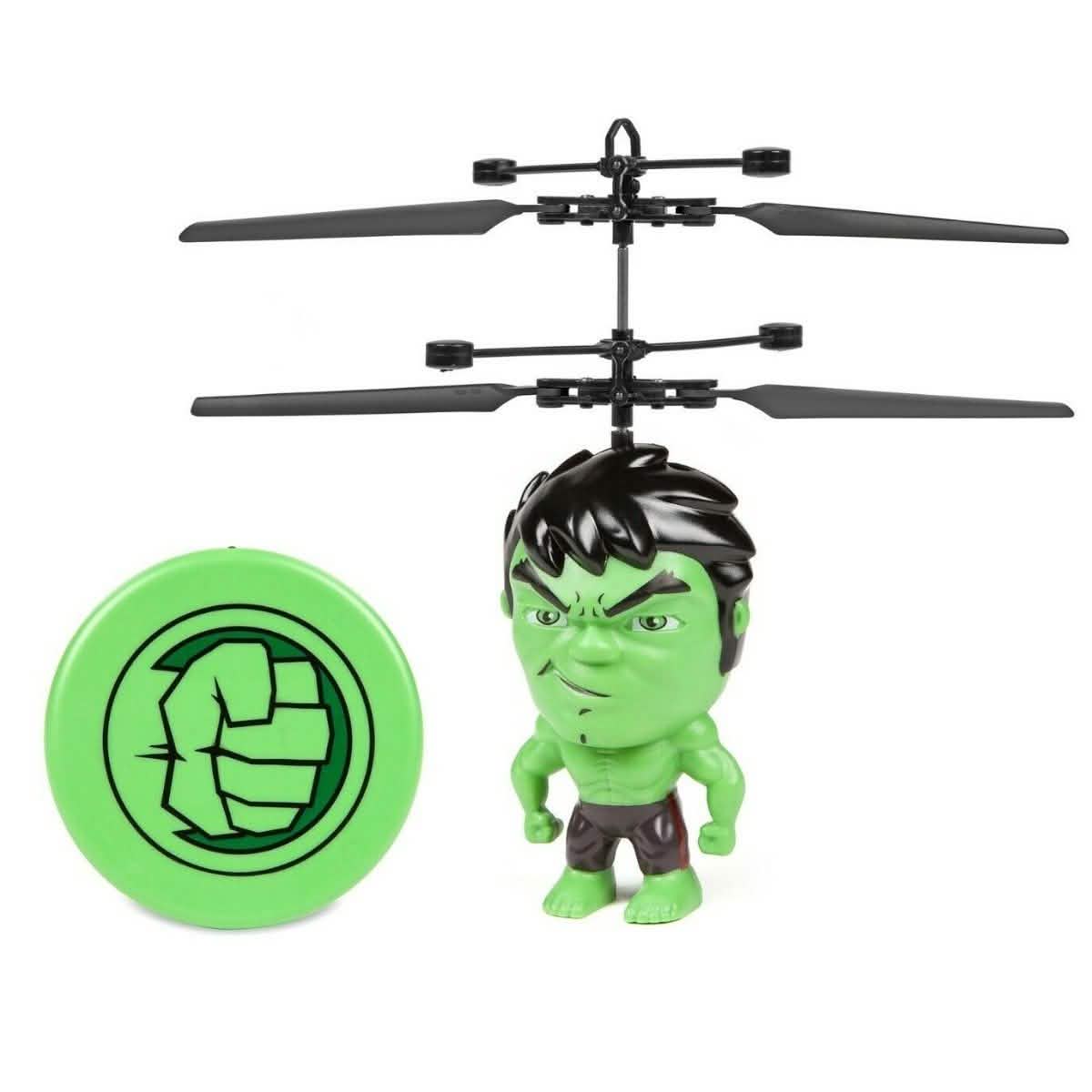 Marvel Licensed 3.5 Inch Flying Figure IR UFO Big Head Helicopter Toys & Games Hulk - DailySale
