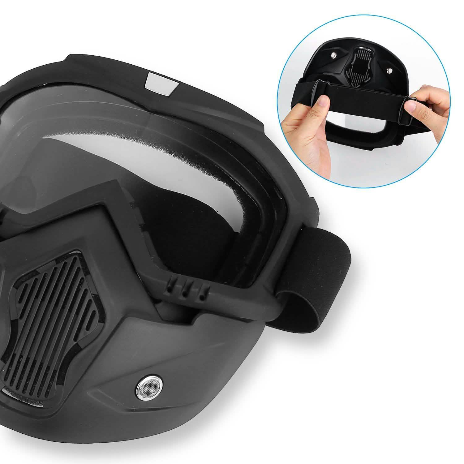 Mask Riding Goggle with Adjustable Non-slip Trip Mouth Filter Sports & Outdoors - DailySale