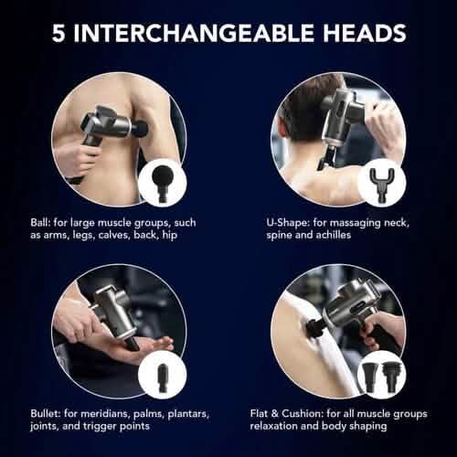 Massage Gun Deep Tissue Percussion Muscle Massager for Pain Relief Wellness - DailySale