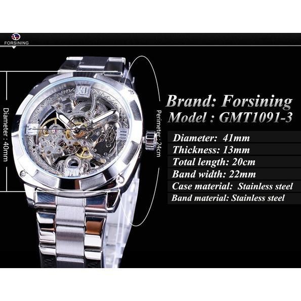 Men Luxury Skeleton Automatic Winding Mechanical Watch