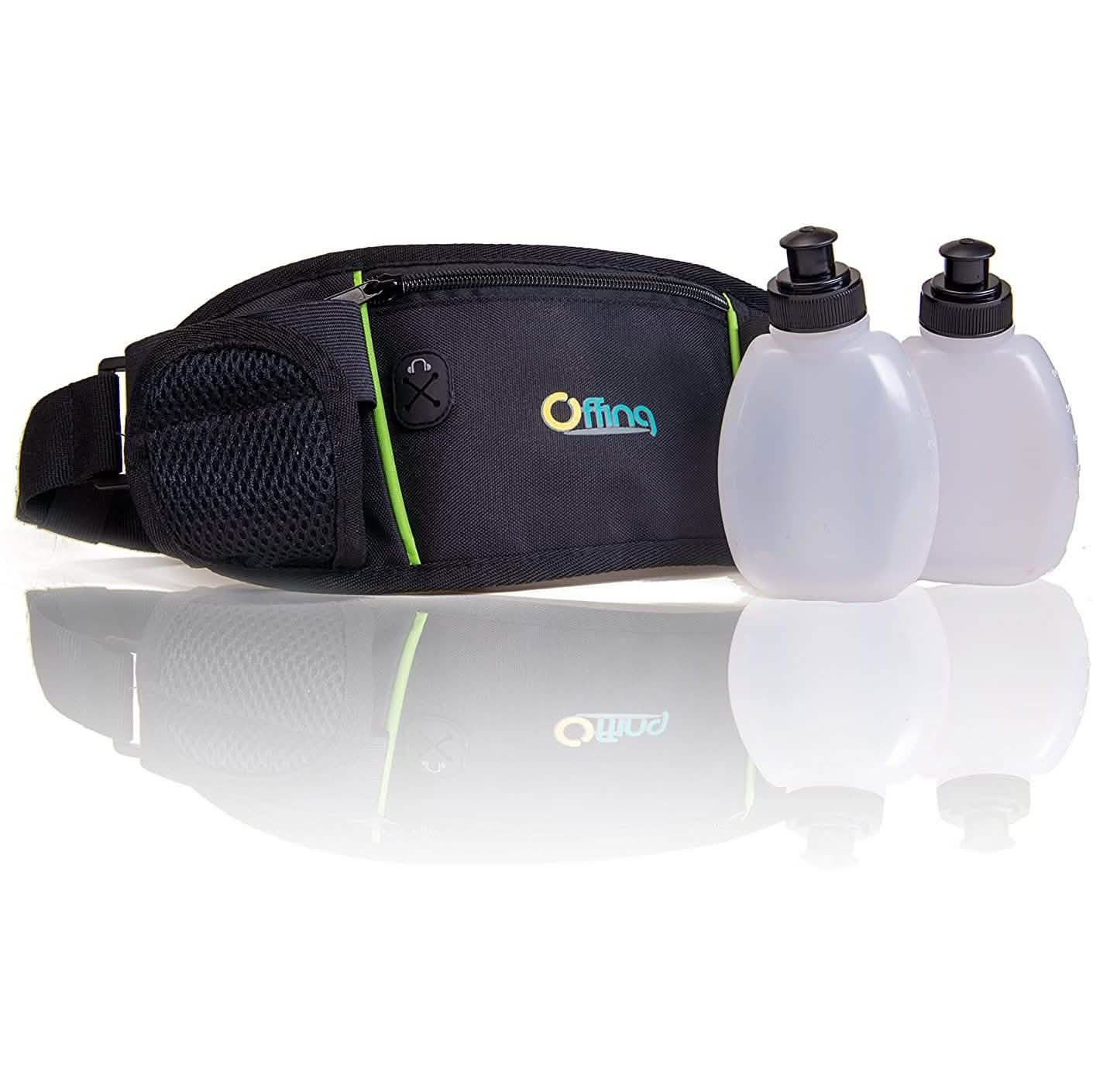 Men or Women's Hydration Running Belt Pouch With Water Bottles And Zippered Compartment Sports & Outdoors - DailySale