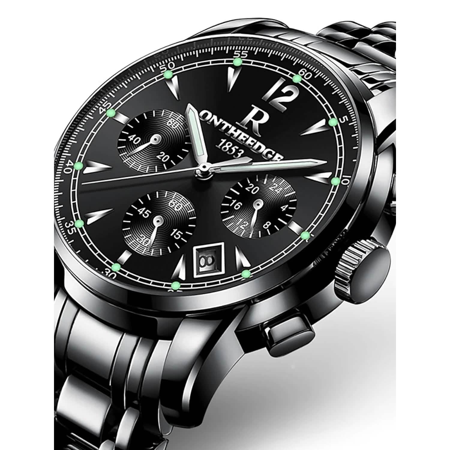 Men's Analog Quartz Watch Men's Shoes & Accessories Black - DailySale