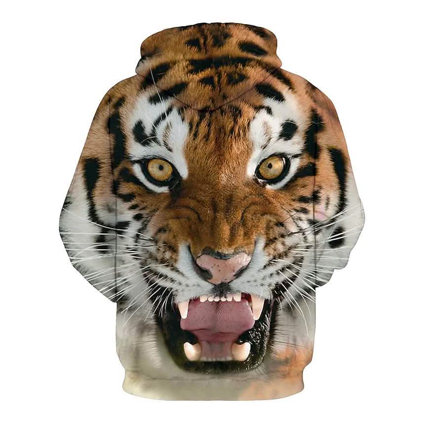 Men's Animal Patterned 3D Tiger Hoodie Men's Outerwear - DailySale