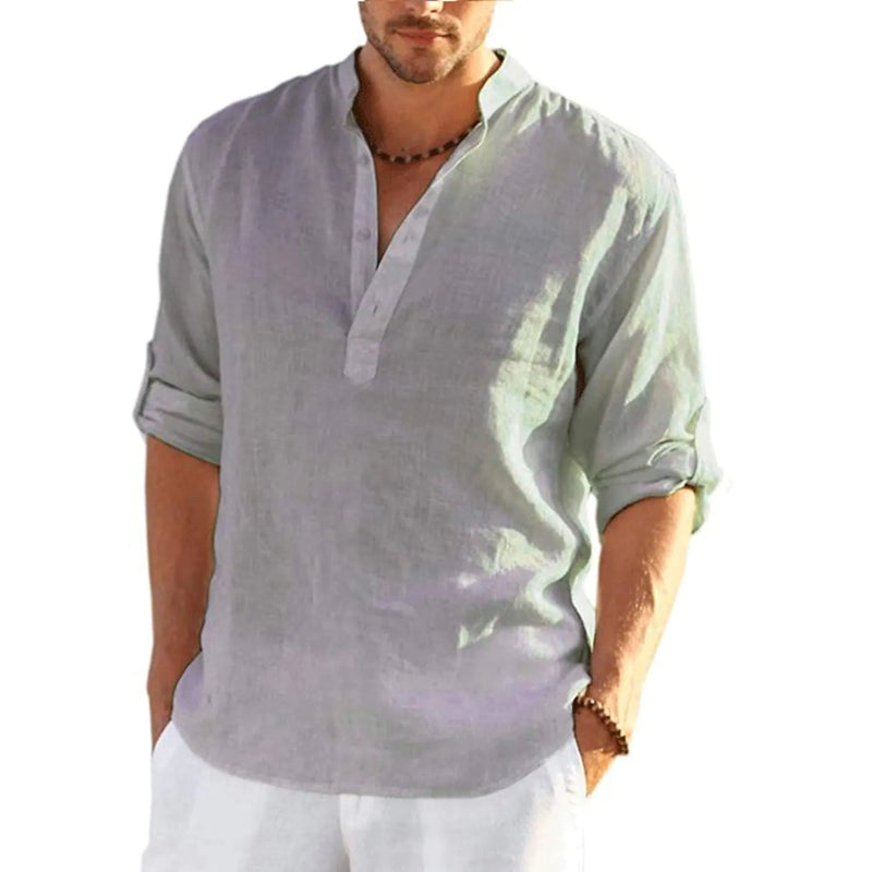 Men's Breathable Quick Dry Button Down Shirt T-Shirt Top Men's Tops Gray S - DailySale