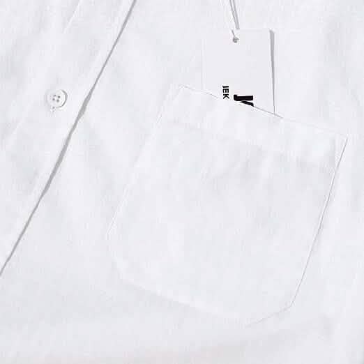 Mens Button Down Short Sleeve Linen Shirts Men's Tops - DailySale