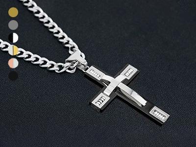 Men's Cross Necklaces in Stainless Steel Men's Apparel - DailySale