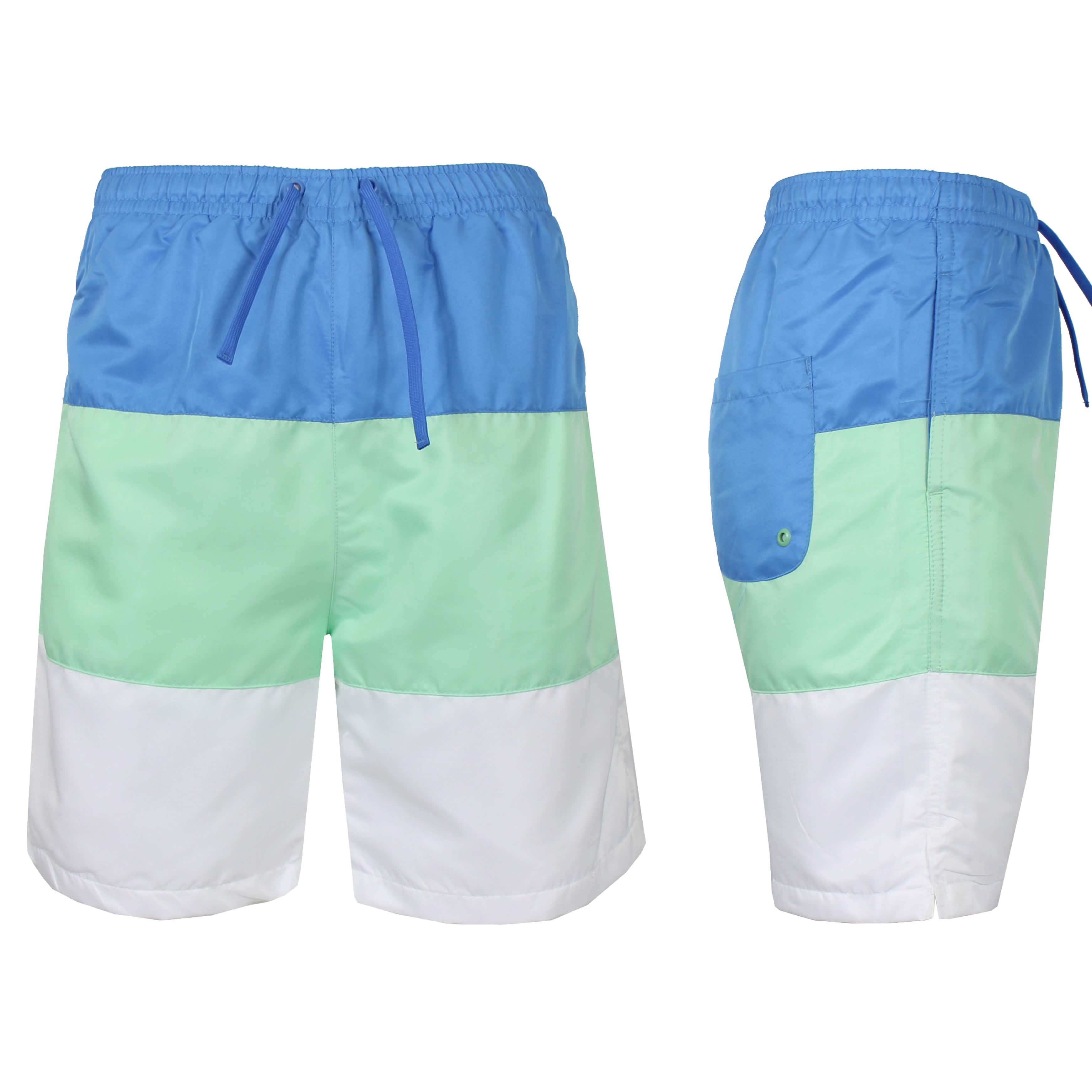 Men’s Dry Tech Active Workout Training Running Performance Shorts Men's Bottoms Light Blue/Mint/White S - DailySale