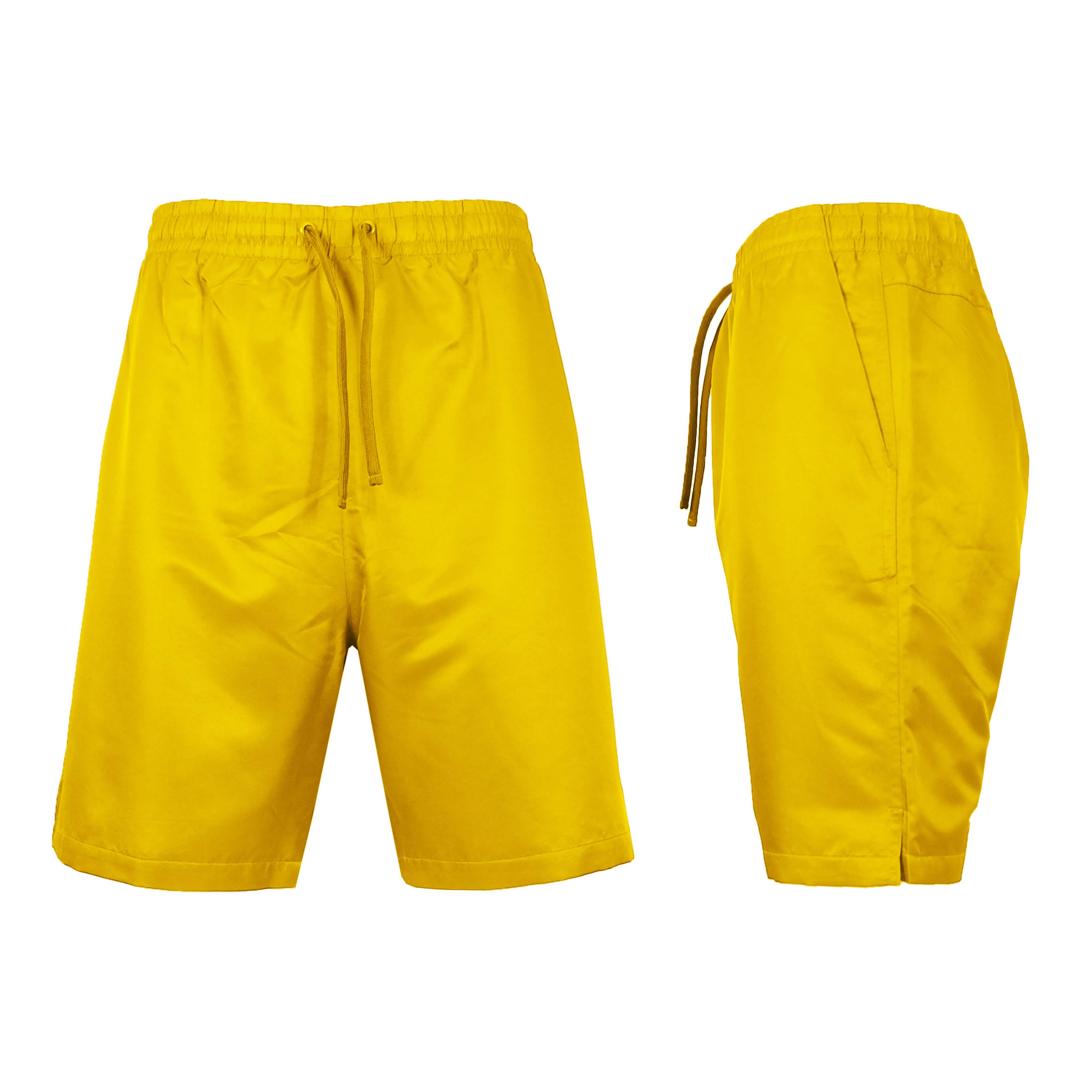 Men’s Dry Tech Active Workout Training Shorts Men's Bottoms Gold S - DailySale