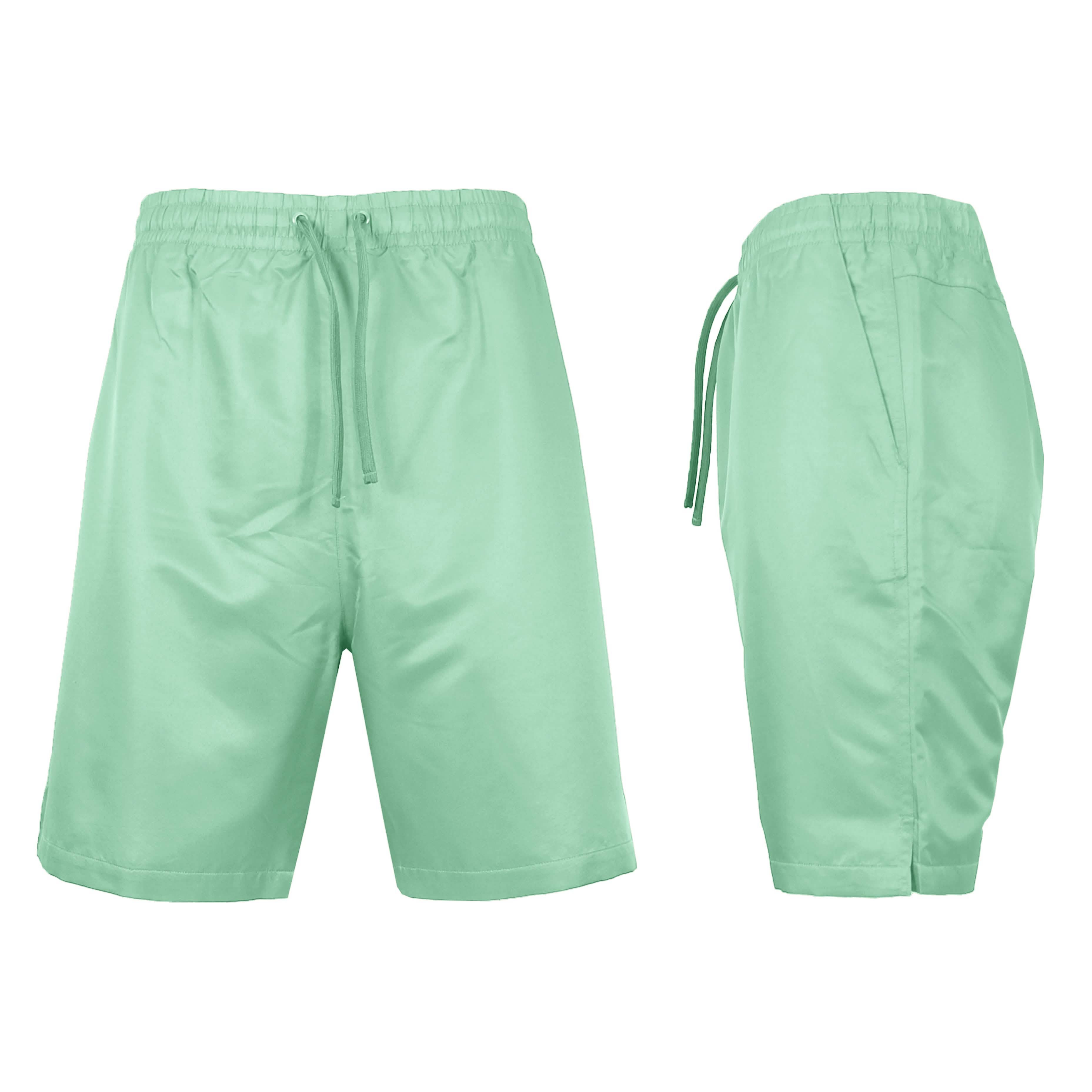 Men’s Dry Tech Active Workout Training Shorts Men's Bottoms Mint S - DailySale