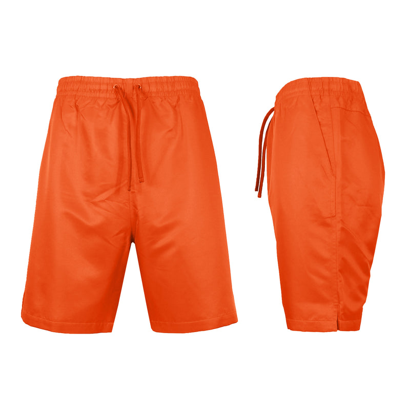 Men’s Dry Tech Active Workout Training Shorts Men's Bottoms Orange S - DailySale
