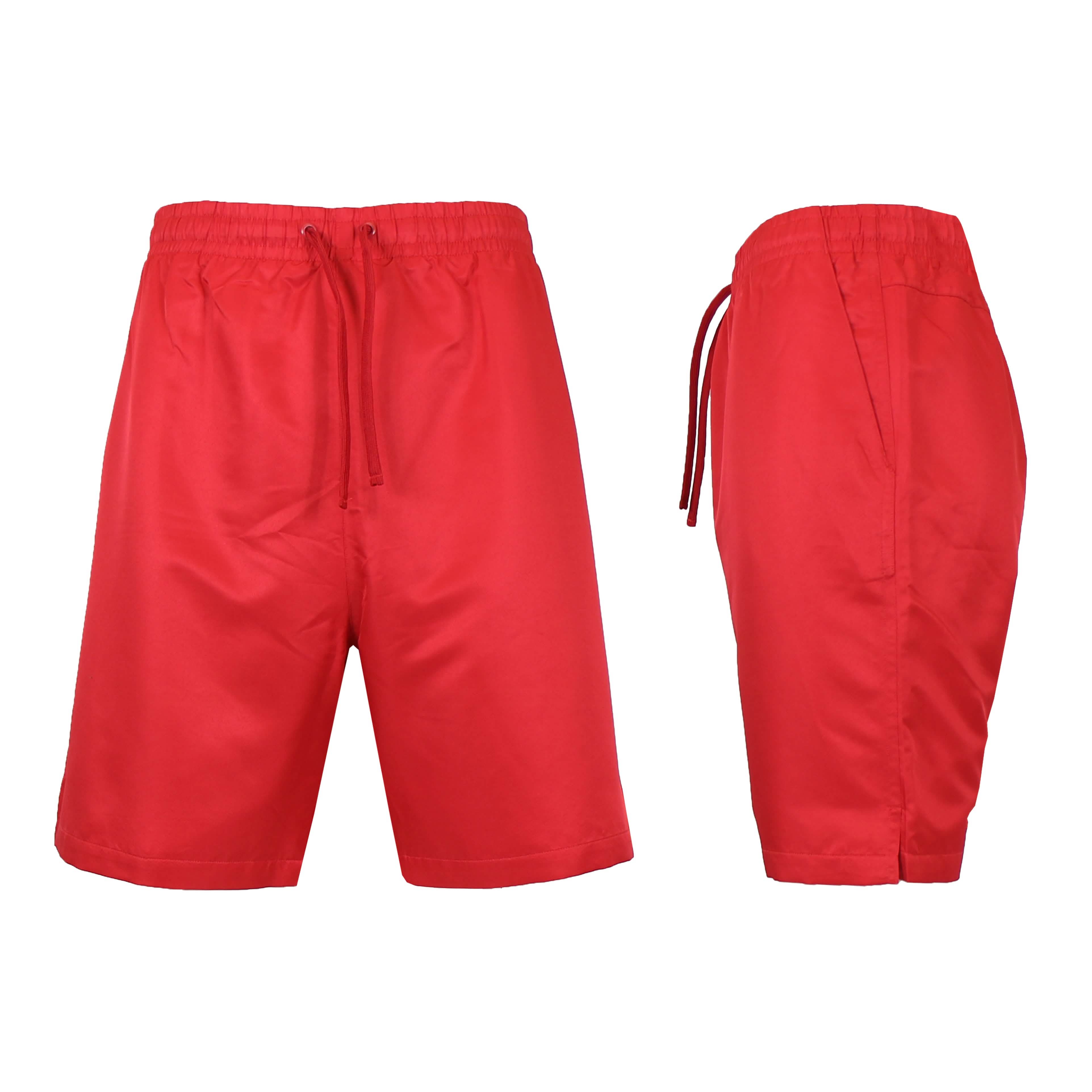 Men’s Dry Tech Active Workout Training Shorts Men's Bottoms Red S - DailySale