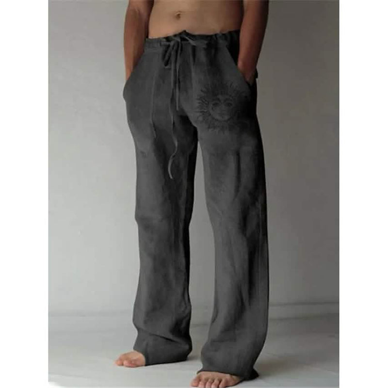 Men's Fashion Streetwear Straight Pants Men's Bottoms Dark Gray M - DailySale