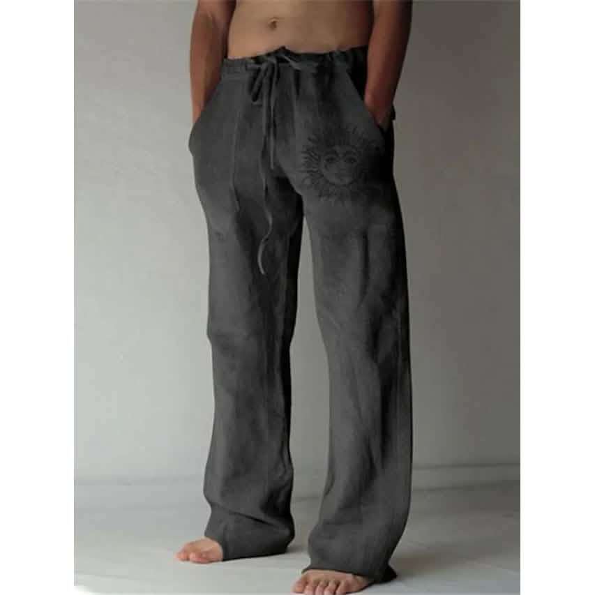 Men's Fashion Streetwear Straight Pants Men's Bottoms Dark Gray M - DailySale