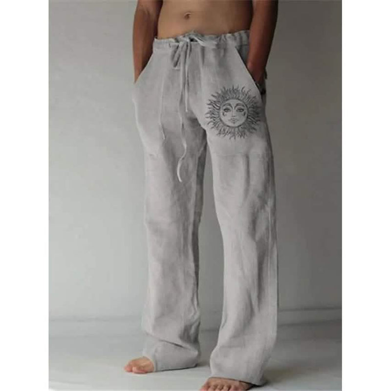 Men's Fashion Streetwear Straight Pants Men's Bottoms Gray M - DailySale