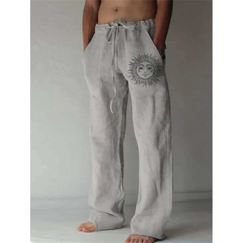 Men's Fashion Streetwear Straight Pants Men's Bottoms Gray M - DailySale