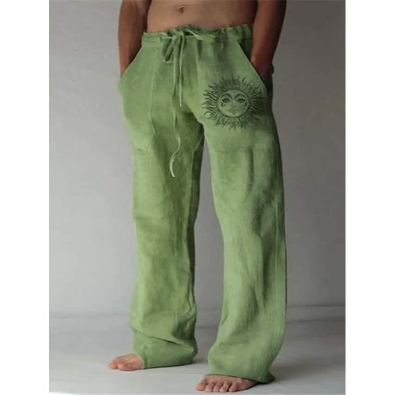 Men's Fashion Streetwear Straight Pants Men's Bottoms Green M - DailySale