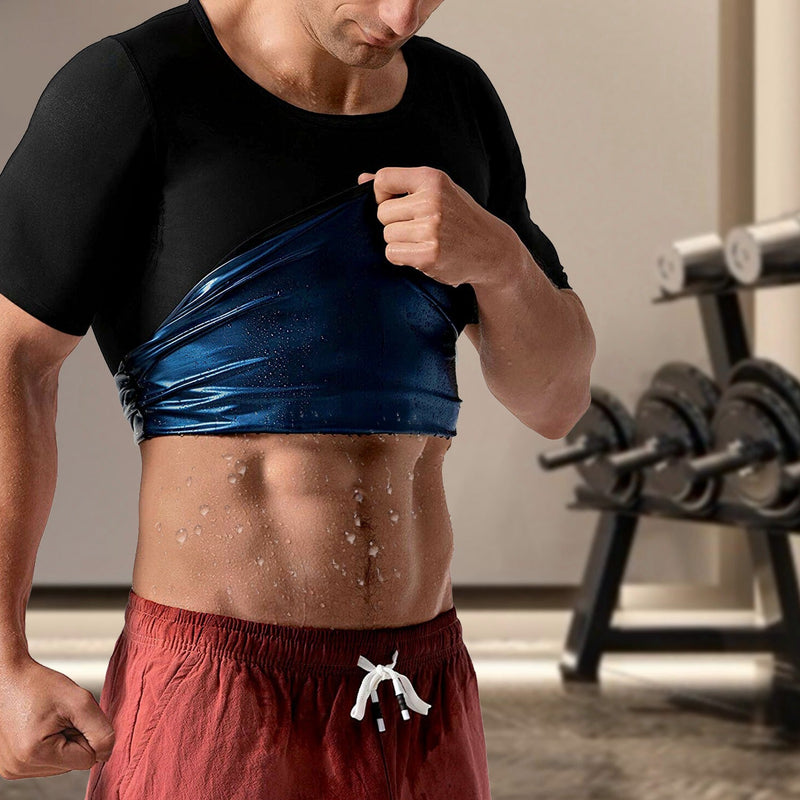 Men's Heat Trapping Body Shaper Shirt Fitness - DailySale