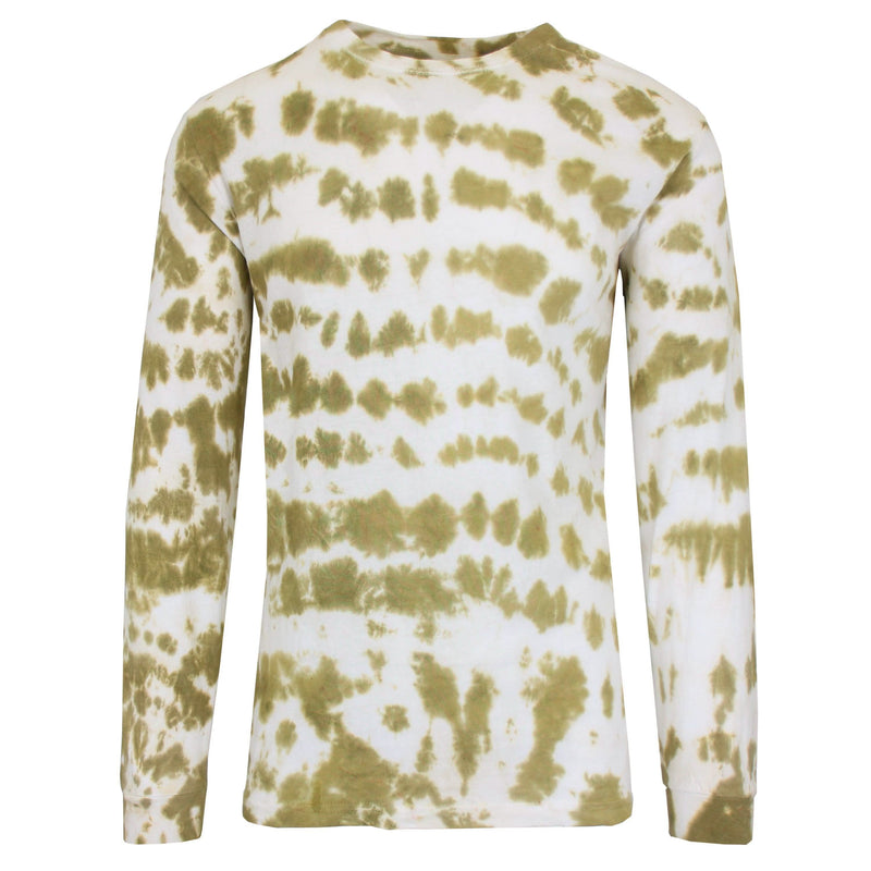 Men's Long Sleeve Tie-Dye Cotton Tee Men's Clothing Timber S - DailySale