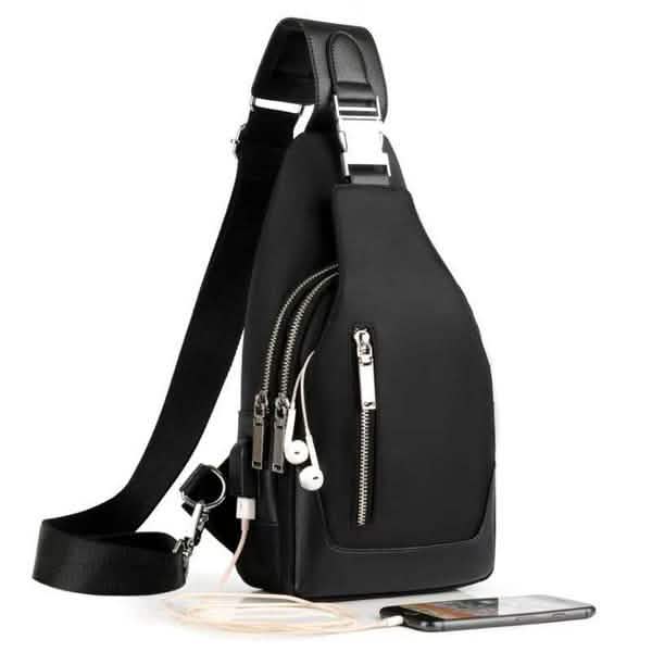 Men's Messenger Shoulder Chest Bag Bags & Travel Black - DailySale