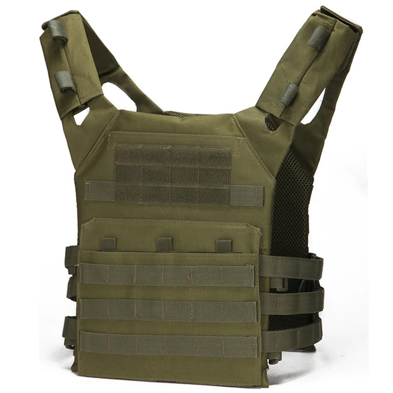 Front view of Men's Military Tactical Vest in army green color, available at Dailysale