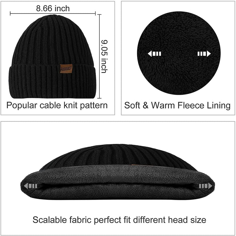 Men's Scaves and Beanie Hat Themal Gloves Set Men's Shoes & Accessories - DailySale