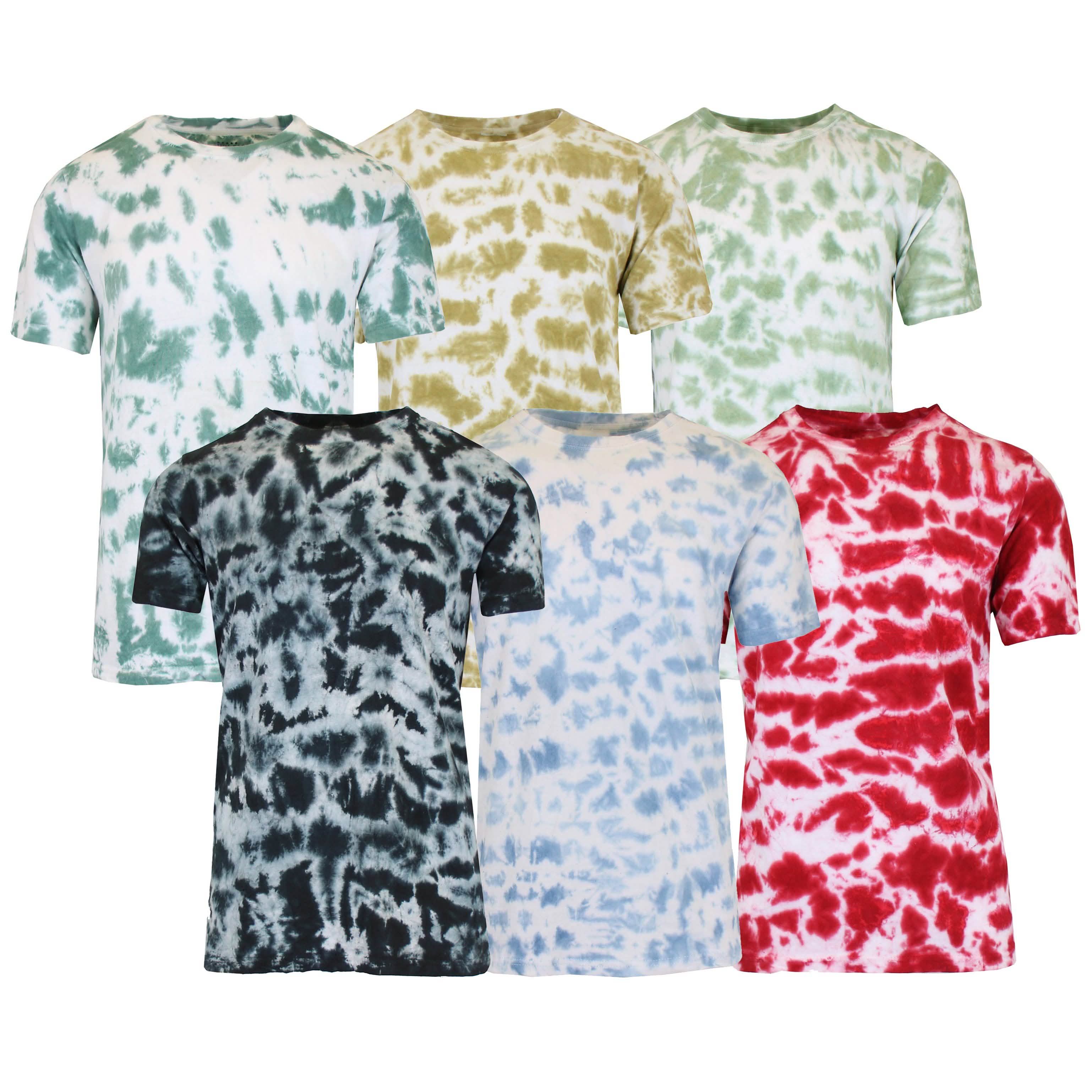Men's Short Sleeve Tie-Dye Cotton Tee Men's Clothing - DailySale