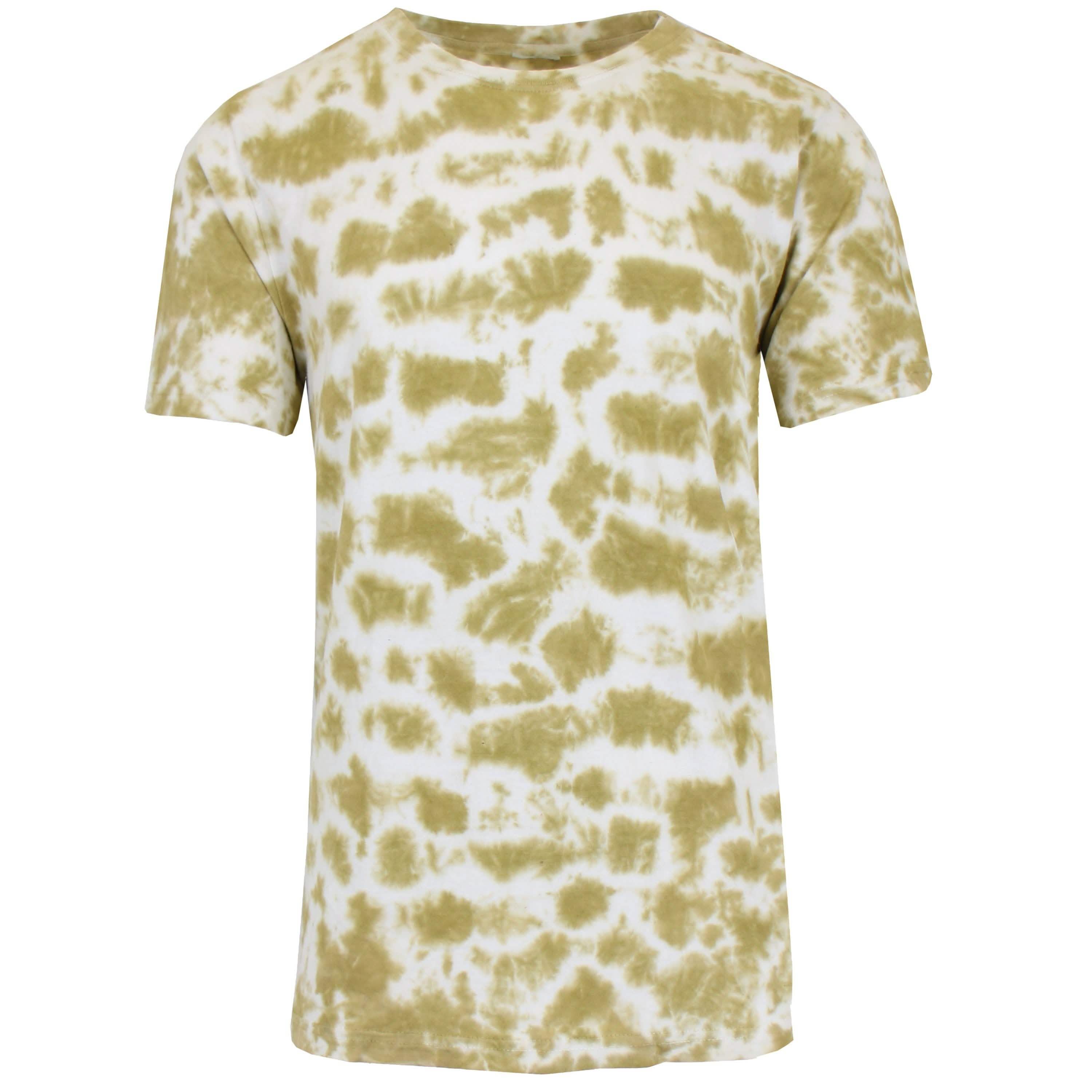 Men's Short Sleeve Tie-Dye Cotton Tee Men's Clothing Timber S - DailySale
