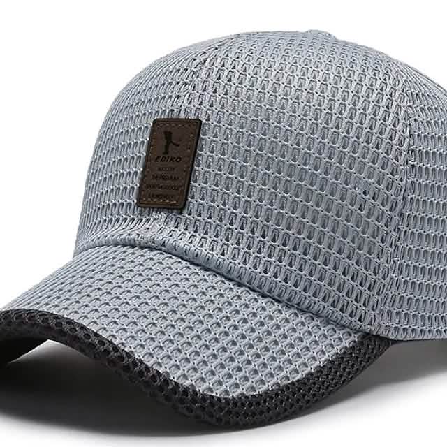 Men's Simple Baseball Cap Dailywear Outdoor Mesh Men's Shoes & Accessories Light Gray - DailySale
