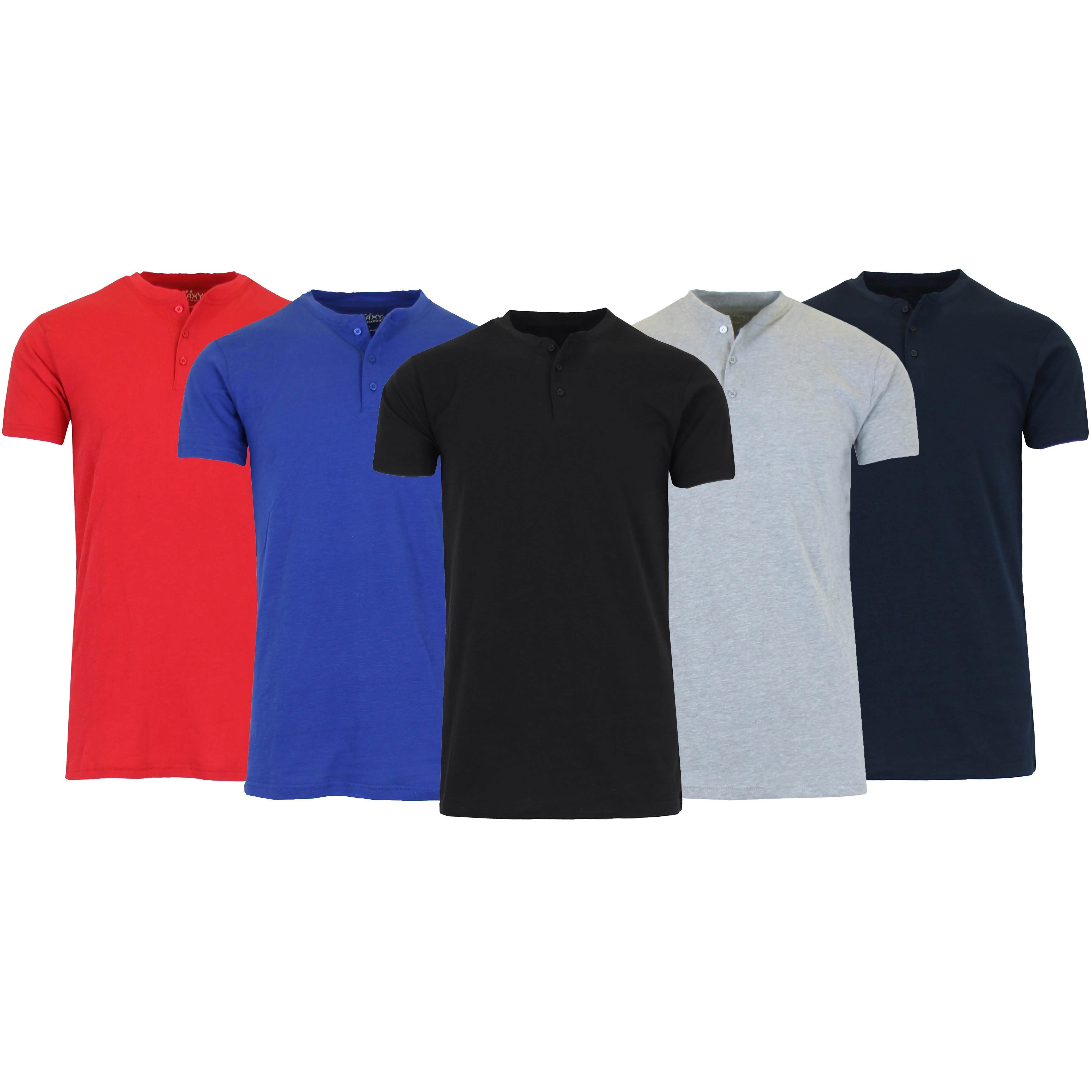 Men's Slim Fitting Short Sleeve Henley Slub Tee Men's Clothing - DailySale