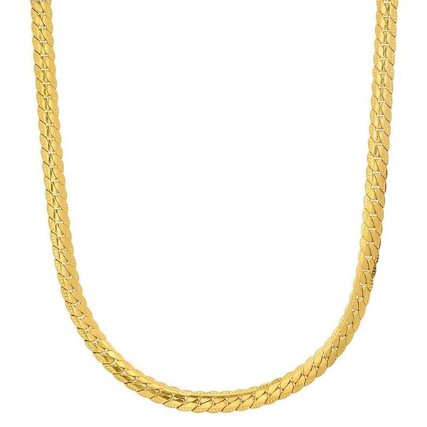Men's Stainless Steel Curb Cuban Link Chain by Steeltime Jewelry Gold - DailySale